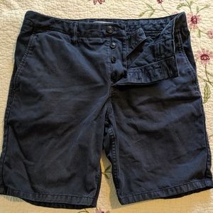 Men's Dark Blue Button Fly Nose Projects Shorts